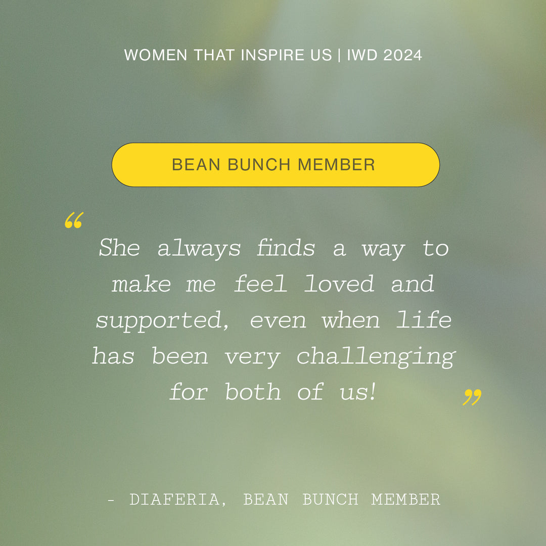 Inspirational quote about a woman's resilience and passion for International Women's Day 2024 on a leafy backdrop.